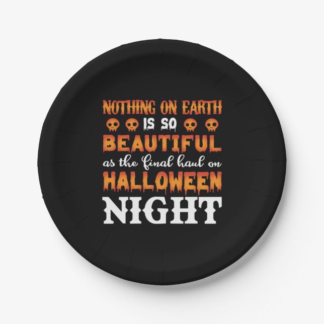 Halloween Nothing On Earth Paper Plate (Front)