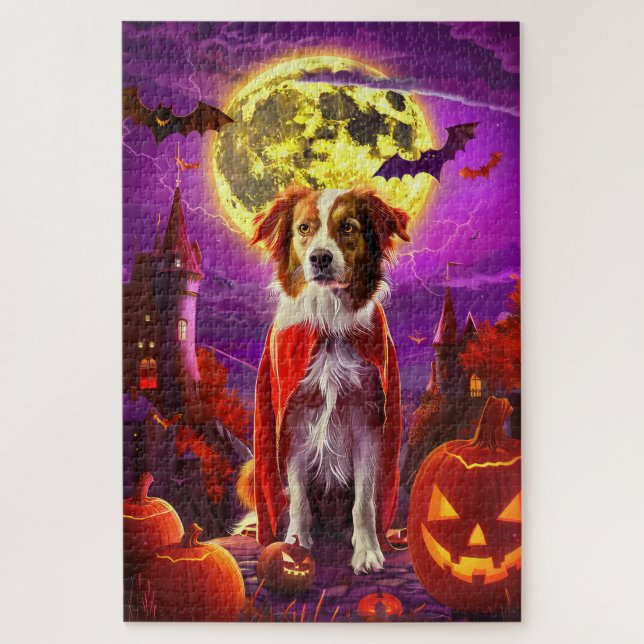 Halloween Nova Scotia Duck Toller Vampire Pumpkin Jigsaw Puzzle (Vertical)