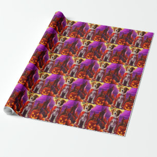 Halloween Nova Scotia Duck Toller Vampire Pumpkin Wrapping Paper