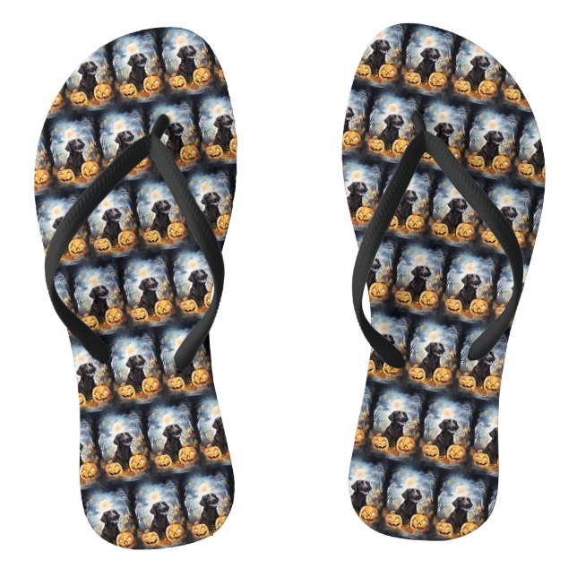 Halloween Nova Scotia With Pumpkins Scary  Jandals (Footbed)