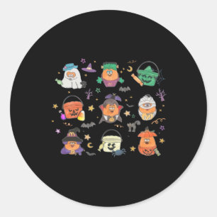 Halloween Nuggets Vintage Scary Chicken Nugget Lov Classic Round Sticker