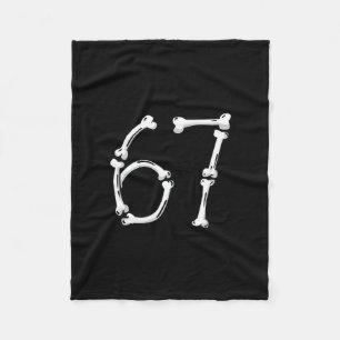 Halloween Number 6 7 Bones Skeleton Costume Fleece Blanket