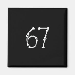 Halloween Number 6 7 Bones Skeleton Costume Magnet