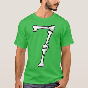 Halloween Number 7 Bones Skeleton T-Shirt