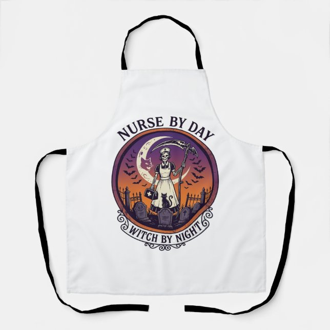 Halloween Nurse By Day_1 Apron (Front)