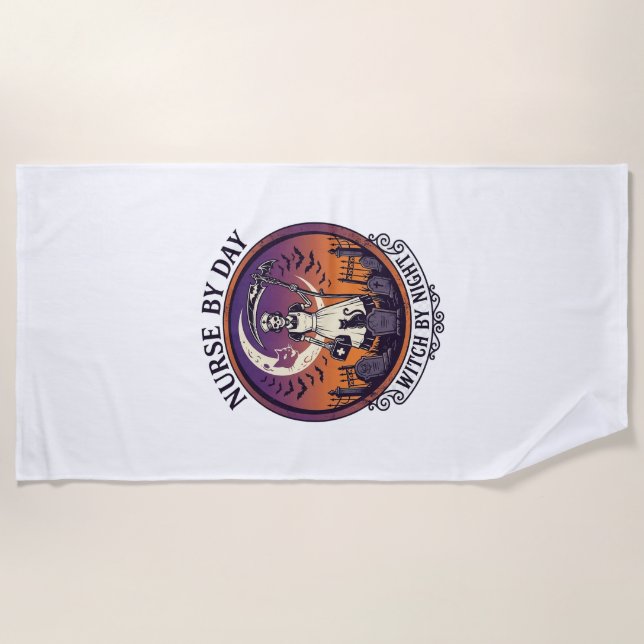 Halloween Nurse By Day_1 Beach Towel (Front)