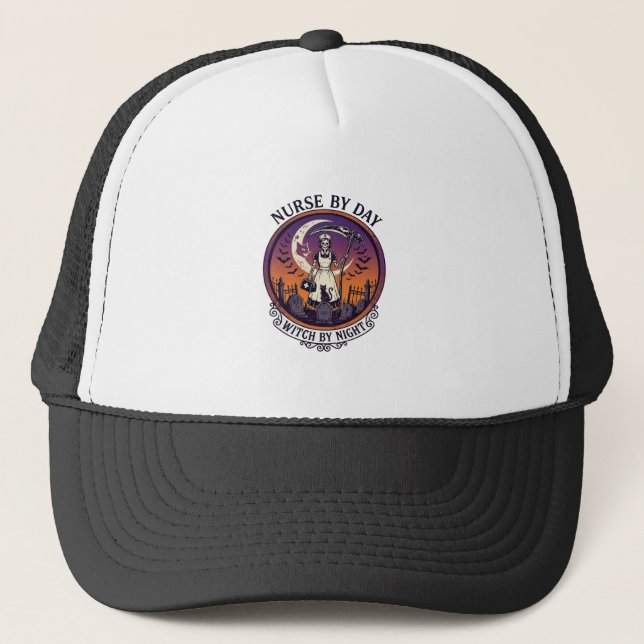 Halloween Nurse By Day_1 Trucker Hat (Front)