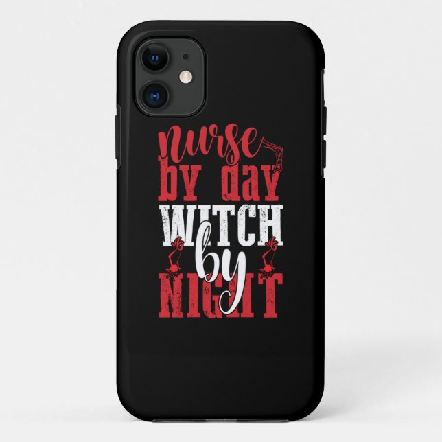 Halloween Nurse By Day Witch By Night Case-Mate iPhone Case (Back)