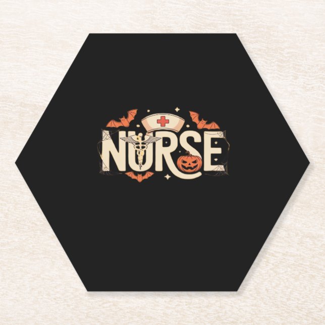 Halloween nurse Classic T-Shirt Paper Coaster (Front)