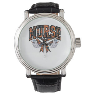 Halloween Nurse Coquette Bow Fall Classic T-Shirt Watch