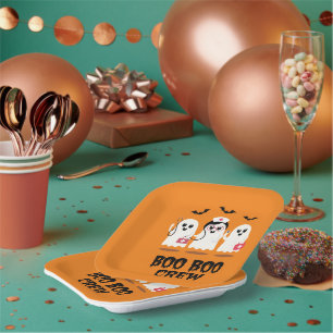 Halloween Nurse Cute Ghost Nurse  Paper Plate