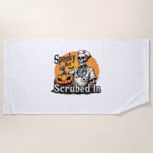 Halloween Nurse Design Oversized T-Shirt Beach Towel
