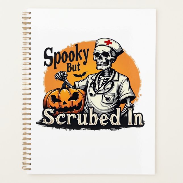 Halloween Nurse Design Oversized T-Shirt Planner (Front)