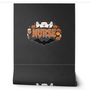 Halloween Nurse Dripping Pumpkin Ghost Vector Desi Wallpaper