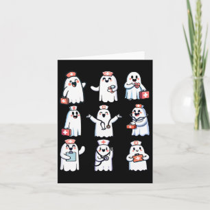 Halloween Nurse Funny Ghost Boo Crew Nurse  Card