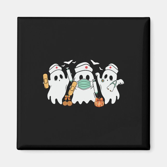 Halloween Nurse Ghost Nurses Medical Halloween Hea Magnet (Front)