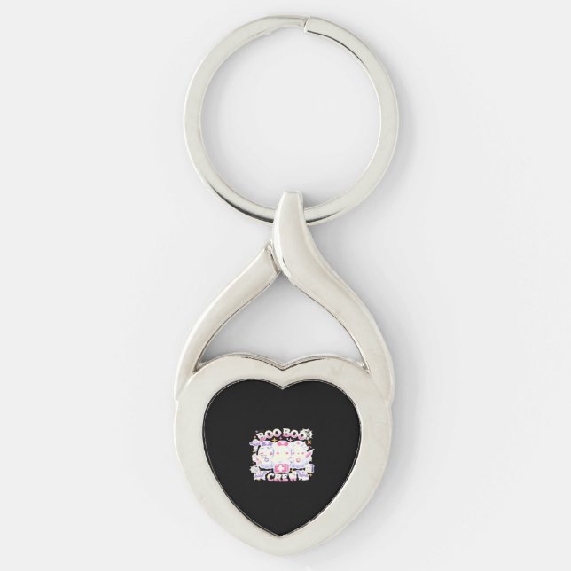 Halloween Nurse Ghost Squad Boo Boo Crew Funny Spo Key Ring (Front)