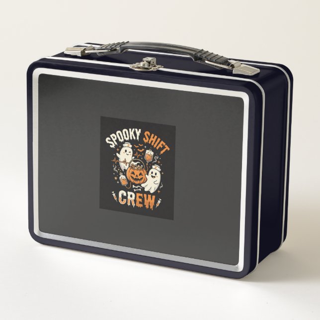 Halloween Nurse Ghost Squad Metal Lunch Box (Front)