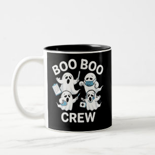 Halloween Nurse Gift Boo Boo Crew Nurse Two-Tone Coffee Mug