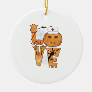 Halloween Nurse Gift Ceramic Tree Decoration