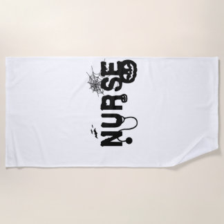 Halloween Nurse Hospital Beach Towel