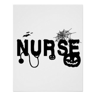 Halloween Nurse Hospital Poster
