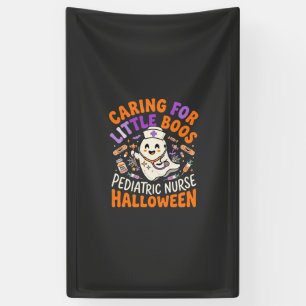 Halloween Nurse Little Boos Banner