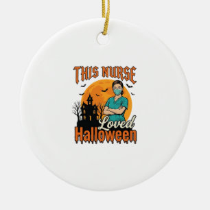 Halloween Nurse Loved Halloween Vintage Spooky_1 Ceramic Tree Decoration