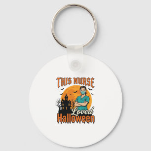 Halloween Nurse Loved Halloween Vintage Spooky_1 Key Ring