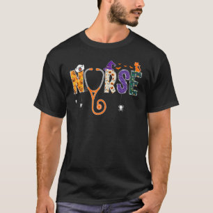 Halloween Nurse Nursing CNA RN LPN Halloween Cat M T-Shirt