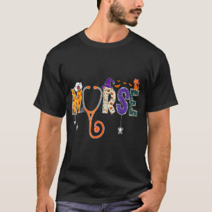 Halloween Nurse Nursing CNA RN LPN Halloween Cat M T-Shirt