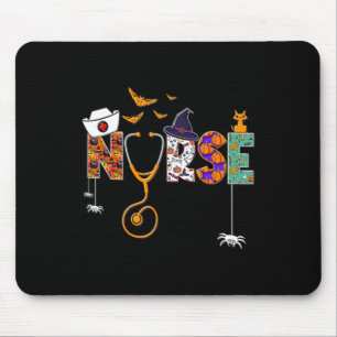 Halloween Nurse Nursing Cute Health Worker Pattern Mouse Pad