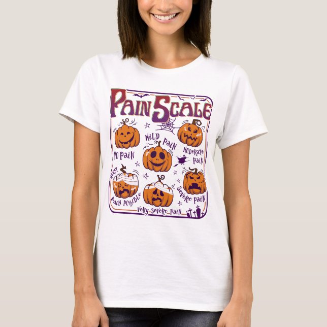Halloween Nurse Pain Scale Shirt (Front)