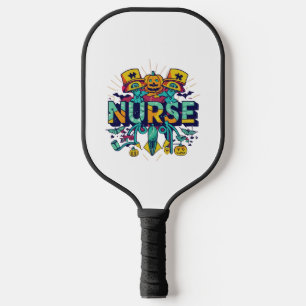 HALLOWEEN NURSE PICKLEBALL PADDLE