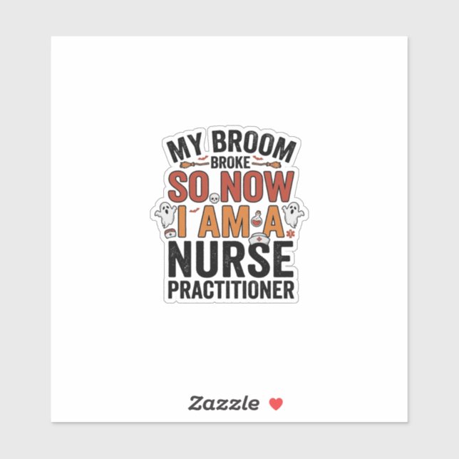 Halloween Nurse Practitioner Broom Broke Vintage D (Sheet)
