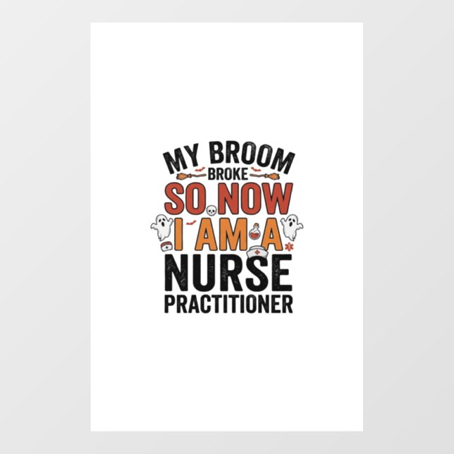 Halloween Nurse Practitioner Broom Broke Vintage D (Sheet)
