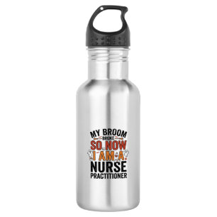 Halloween Nurse Practitioner Broom Broke Vintage D 532 Ml Water Bottle
