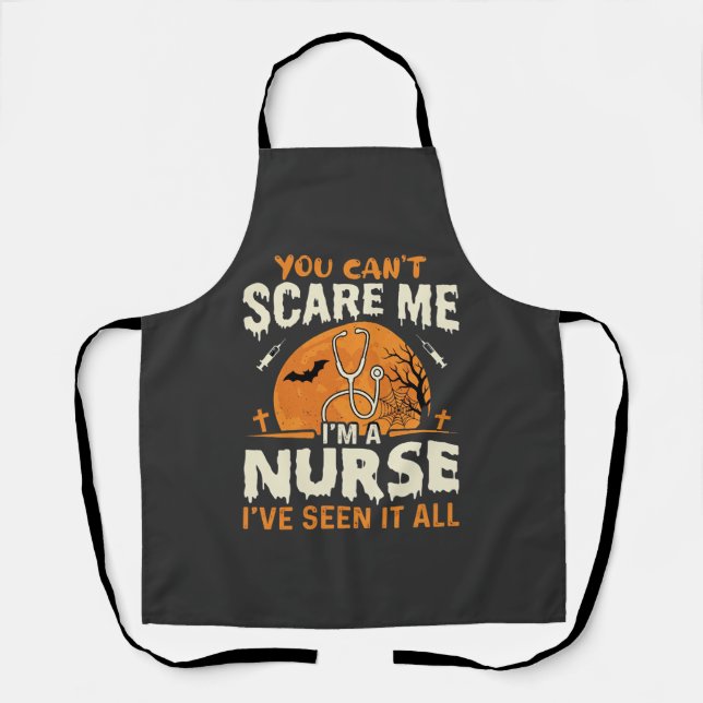 Halloween Nurse Scare Me Apron (Front)