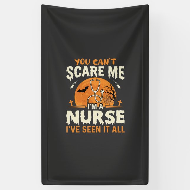 Halloween Nurse Scare Me Banner (Vertical)