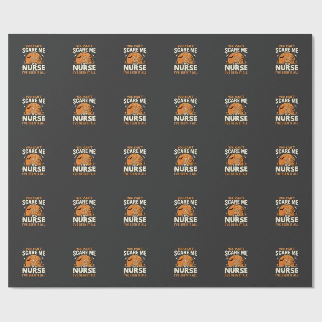 Halloween Nurse Scare Me Wrapping Paper (Flat)