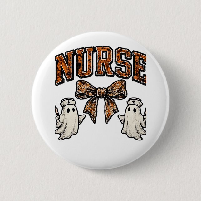 Halloween Nurse Scary Coquette Bow Classic T-Shirt 6 Cm Round Badge (Front)