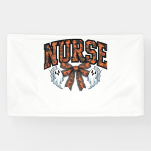 Halloween Nurse Scary Coquette Bow Classic T-Shirt Banner