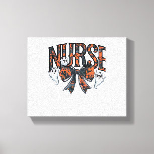 Halloween Nurse Scary Coquette Bow Classic T-Shirt Canvas Print