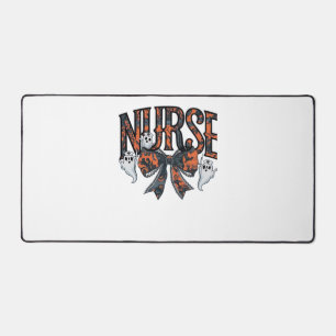 Halloween Nurse Scary Coquette Bow Classic T-Shirt Desk Mat