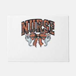 Halloween Nurse Scary Coquette Bow Classic T-Shirt Doormat