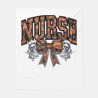 Halloween Nurse Scary Coquette Bow Classic T-Shirt Fleece Blanket