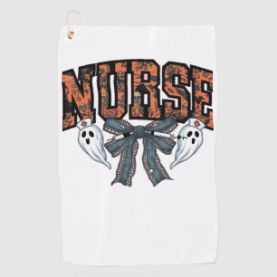 Halloween Nurse Scary Coquette Bow Classic T-Shirt Golf Towel