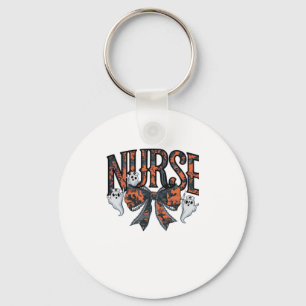 Halloween Nurse Scary Coquette Bow Classic T-Shirt Key Ring