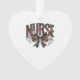 Halloween Nurse Scary Coquette Bow Classic T-Shirt Ornament