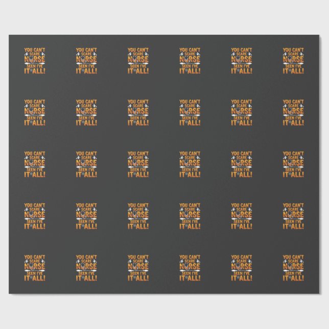 Halloween Nurse Seen It All Design_1 Wrapping Paper (Flat)